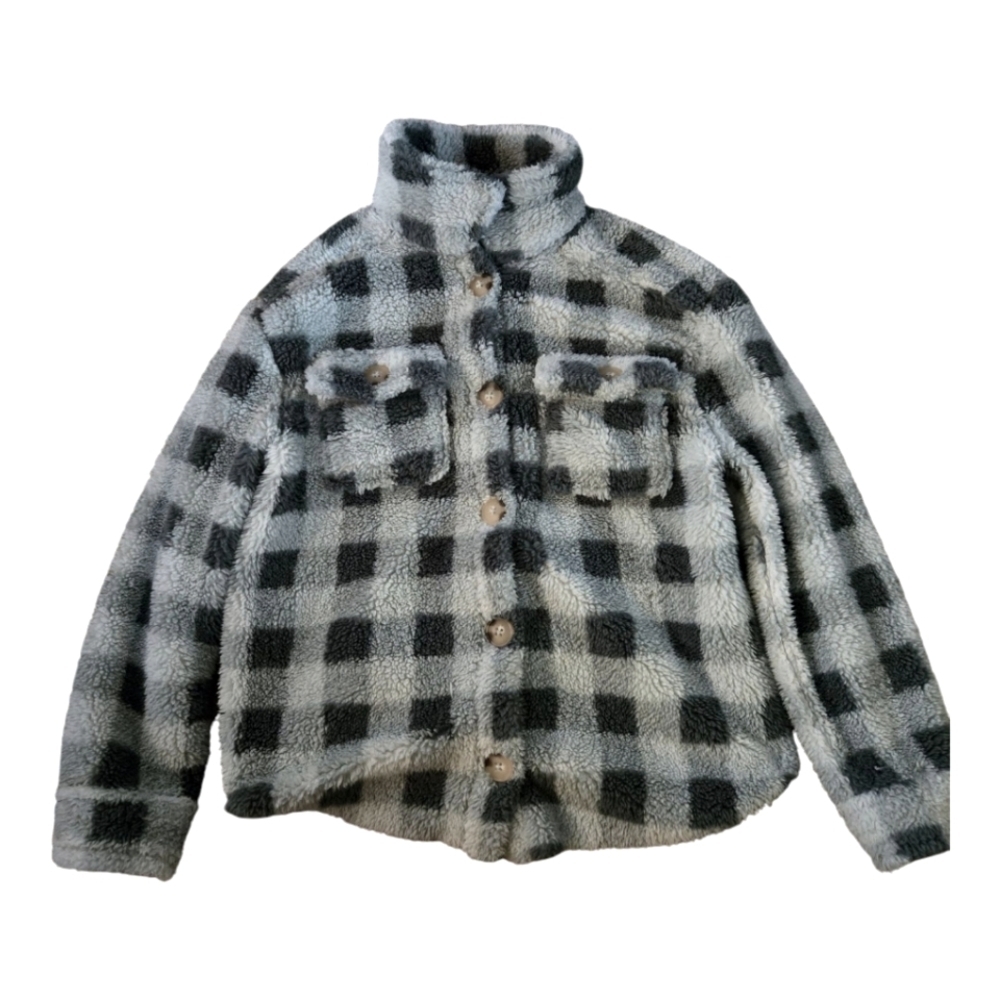 Plaid Fleece shacket girls art class size 8